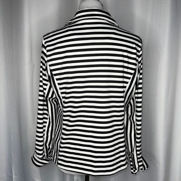 Erin London Striped Flip Cuff Jacket Med - Picture 6 of 10
